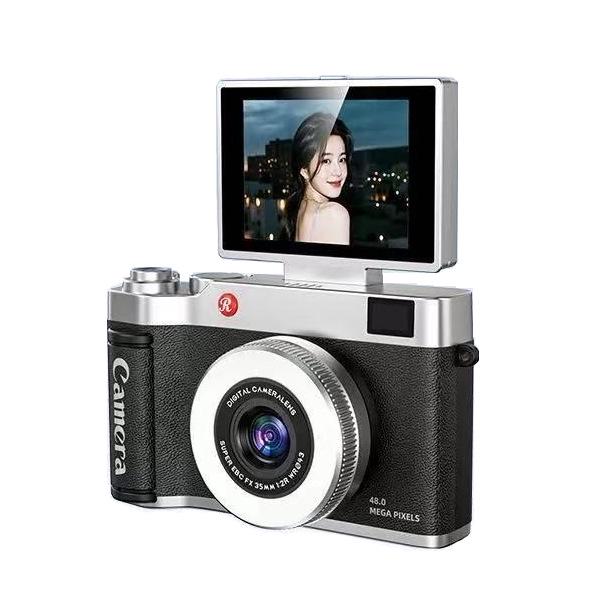 2026 Retro 4K HD Flip Screen Mirrorless Digital Camera for Students & Travel