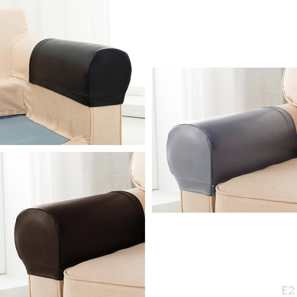 1 Pair Anti- Armrest Covers Furniture Armchair Slipcovers PU