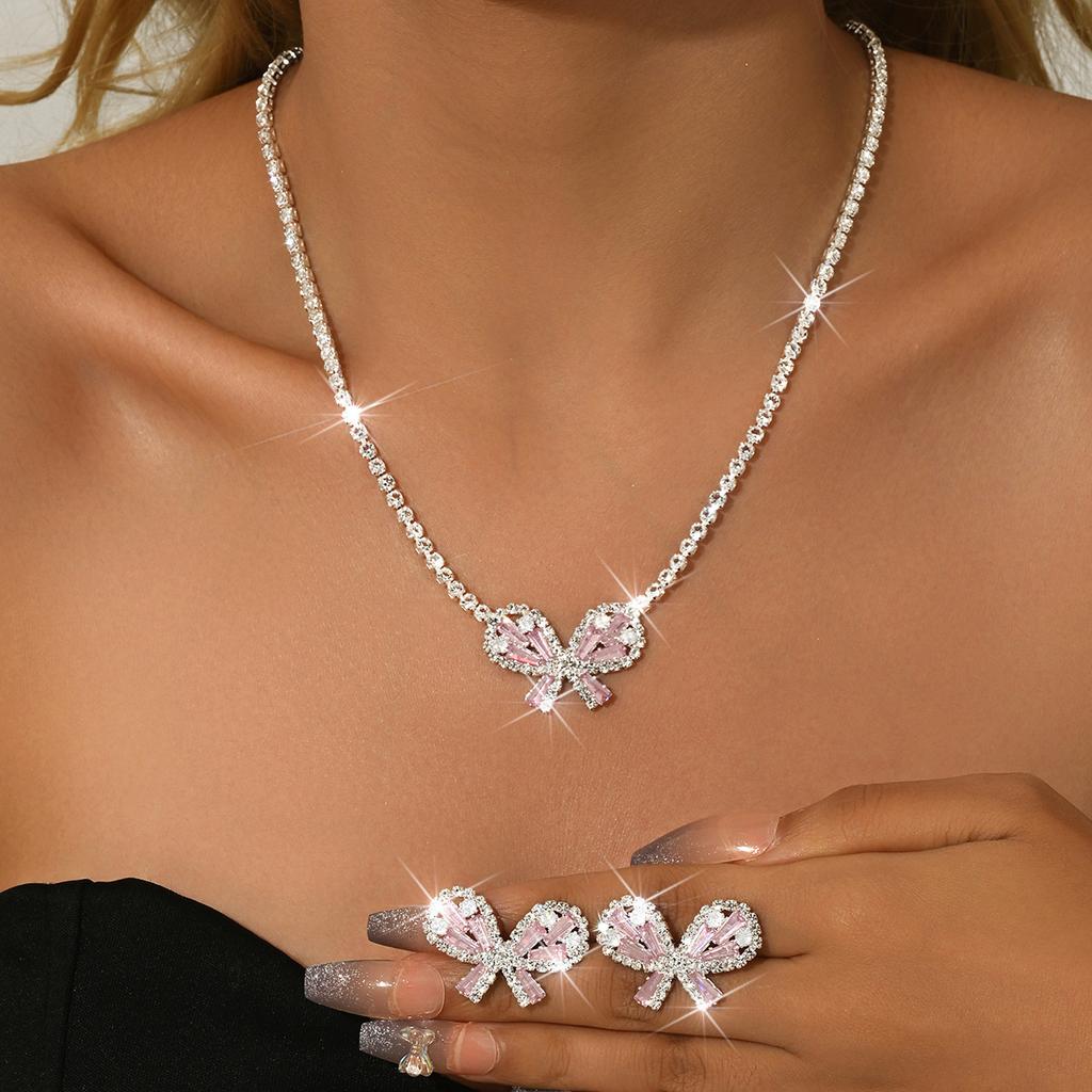 Necklace Fairy Clavicle Chain Female Eleganteasiest for Match Pendant Niche Design Bows Neck Chain Suit
