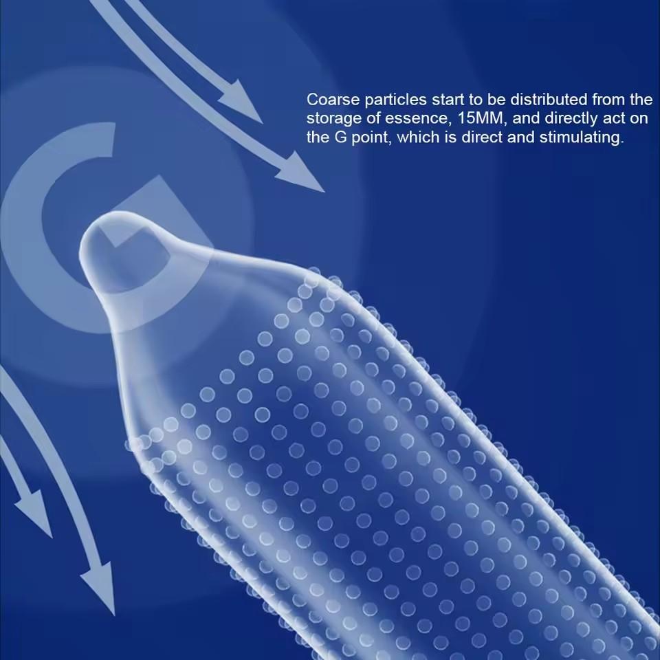 49mm G-spot Condoms Adult Penis Sleeves Sex Toys For Men Ultra Thin Particles Condom Sensitive Contraceptive Male Sex Products