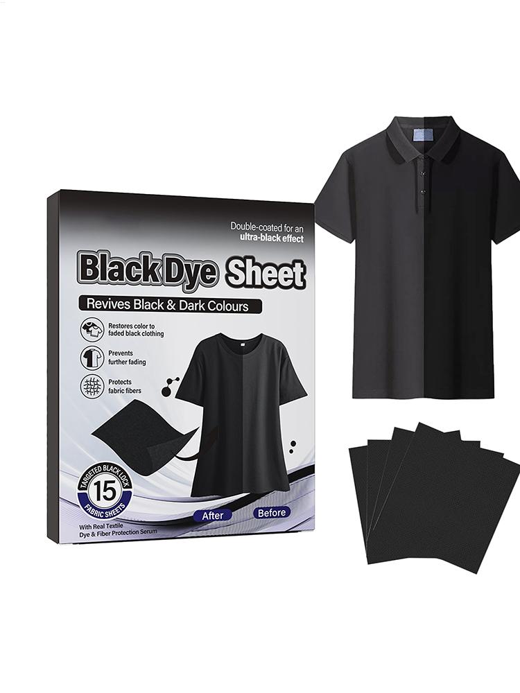 Dye Catchers for Laundry 15 Count Darkening Cleaner Black Clothing Color Restorer for Quilt Cover Bed Sheet Pant Coat Sofa Cover