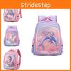 Trendy Purple Mermaid Anti-spill Nylon School Bag For Kids With Air Cushioned Straps