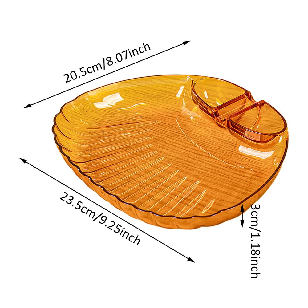 

Прозрачные пищевые тарелки Прозрачные тарелки в форме ракушки Подарочная бытовая сервировочная тарелка с соусницей Портативная тарелка для картофеля фри для жёлтый