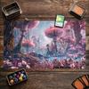 Magical Enchanted Mushroom Forest Large Game Playmat Non Slip Rubber Table Mat Stitched Edge For Card Game Laptop Gaming