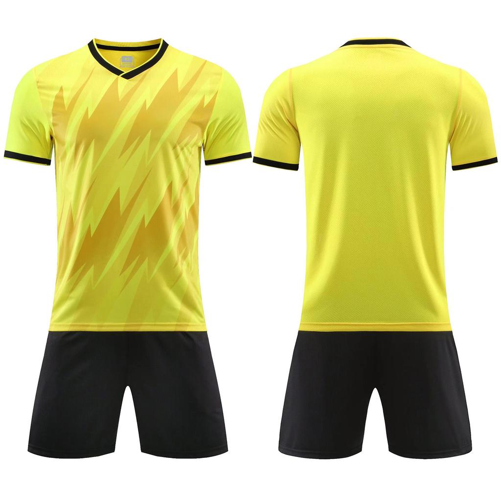 Wholesale New Football Jersey Suit Men's and Women's Short-sleeved Training Jersey Custom Student Game Breathable Quick-drying Football Jersey