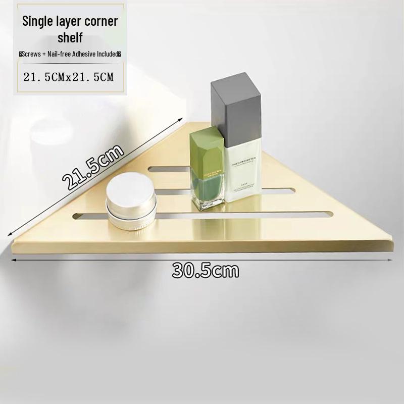 Minimalist Brushed Gold Towel Rack - 304 Stainless Steel Bathroom Hardware Hanger