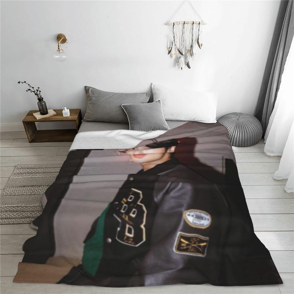 Byeon Woo Seok Korea Schauspieler Decke Ultra-Weich Fleece Heilendes Geschenk Überwurfdecken Steppdecke