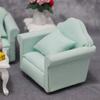 Living Room Sofa Set 1/12 Scale Wooden Base Cloth Covered Mini Furniture for Doll House Accessories and Collectibles