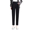 SAINT MARANT Basic Pleated Straight Long High Casual Pants Women's 10-Length Pants, Pants, Slacks, Waist, Suit, Office, (L, BLACK)