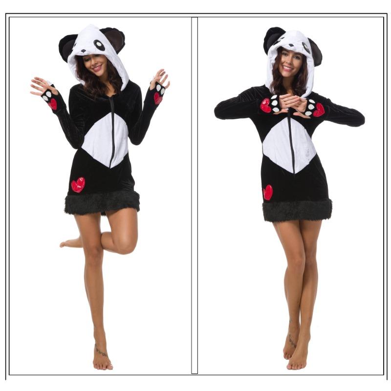 Cosplay Halloween Party Costume, Leopard Print Wolf with Big Tail, Game Costume, Catwoman Role-playing Uniform