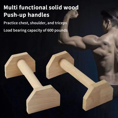 Holz Liegestützgriffe Parallettes für Home Gym Fitness, Tragbare Liegestützständer Trainingsgeräte, Griffe Yoga Training