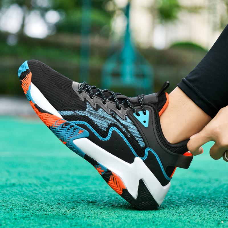 Fashion Men's Basketball Shoes Breathable Non-Slip Casual Sneakers Rubber Sole Lightweight Sports Shoes Large Size39-48