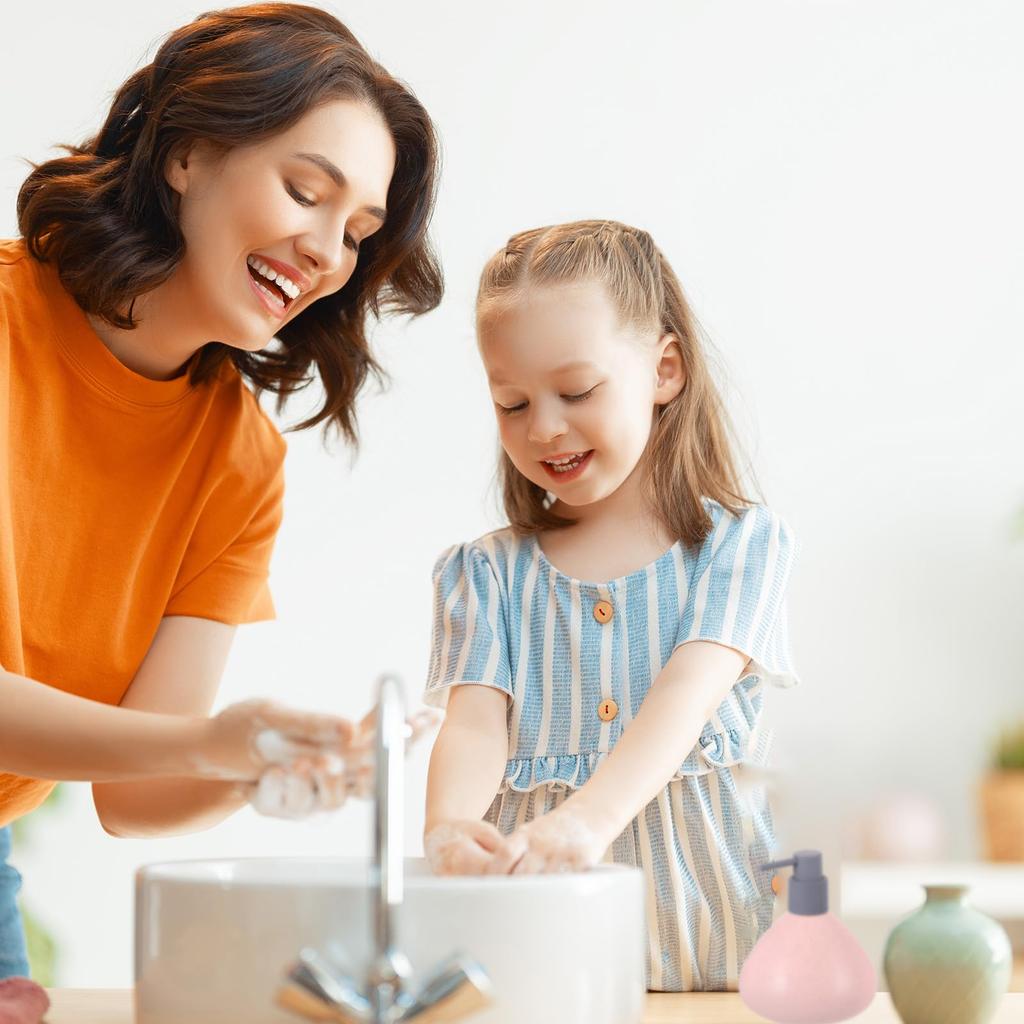 uxcell Foam Soap Dispenser Ceramic Foam Soap Pump for Bathroom 450ml Beige