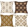 Decorative Throw Pillows With Floral And Damask Patterns Polyester Pillowcase, Sofa Decorative Cushion Cov Headboard Pillow