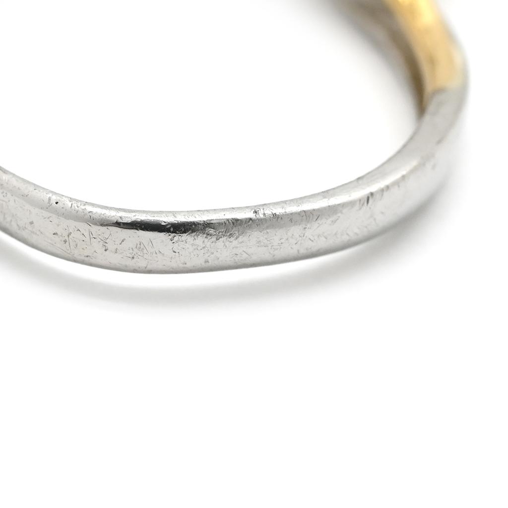 NON BRAND - Diamond combination colorRing ring Pt900/18K Yellow Gold #9(JP Size) Array
