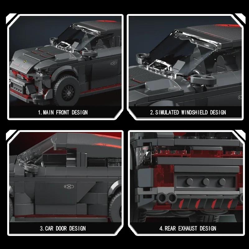 470 KS Městské Závodní Auto Stavebnice SUV Sportovní Auto Model Vozidla Cihličky Stolní Dekorace Dětské DIY Hračky Sbírka Sváteční Dárek