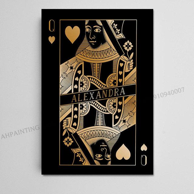 Ace Of Spade Card Poker Poster Jack Queen And King Playing Cards Art Canvas Painting Print Picture For Living Room Home Decor