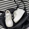 Leather Velvet Little White Shoes For Women'S Winter New Versatile Height Increase Sports And Leisure White Board Shoes For Women And Women