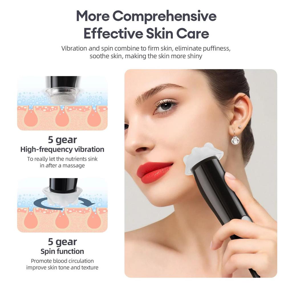 CO2 Oxygen Bubble Pen — Portable Facial Machine for Gel Facial Skin Care, Home SPA, Oxygen Bubble Beauty Device for Face