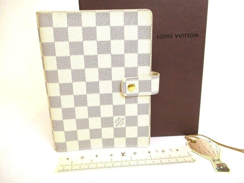 

Автентичні тримачі для документів LOUIS VUITTON Damier Azur, середнє кільце, обкладинка Agenda № 9899, ​​б/у