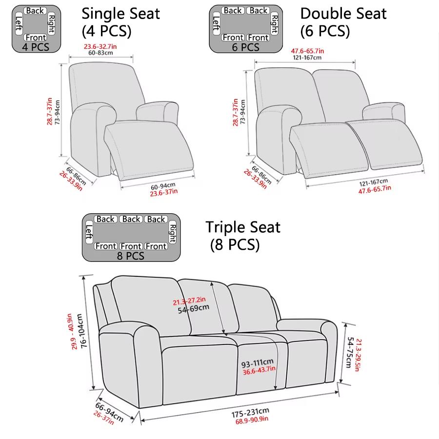 New Fashion Style Cheers Elastic Sofa Cover with Armrest Dust-Proof Slipcover Easy Install & Remove Couch Bench Cover Protection