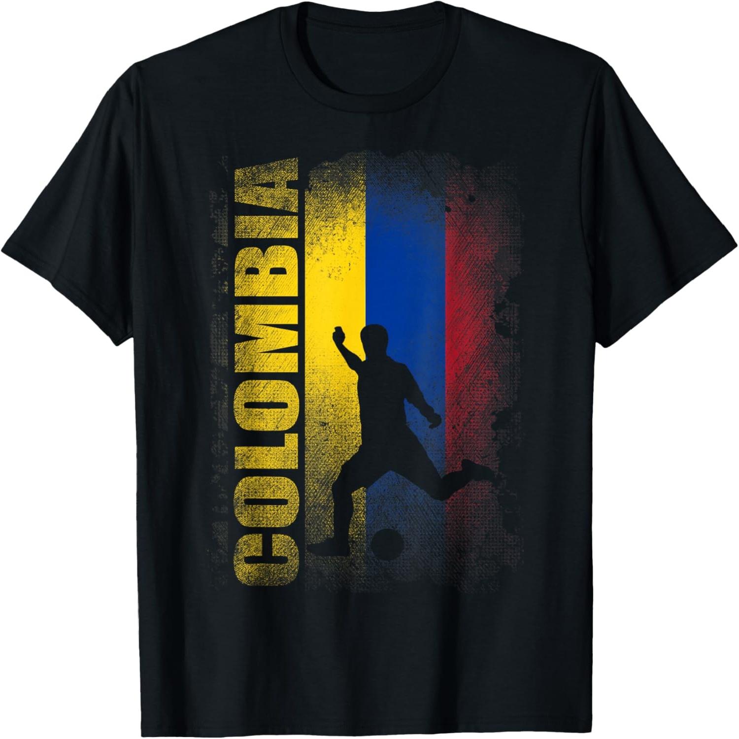 Colombia Flag T Shirt Soccer Football Lover 2018 T-Shirt S разноцветный