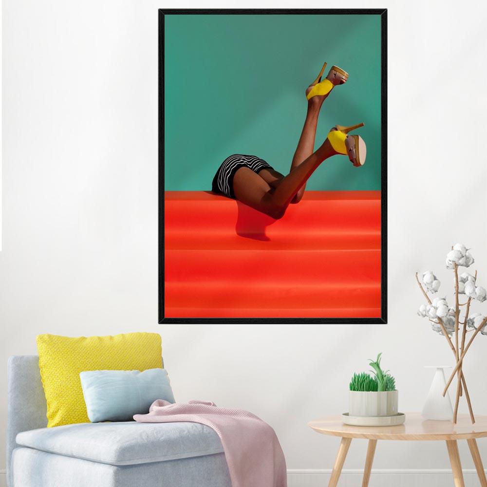 

Фигура картина маслом модель длинные ноги вверх ступни искусство холст картина гостиная коридор офис украшение дома фреска без рамки 21*30cm No Frame