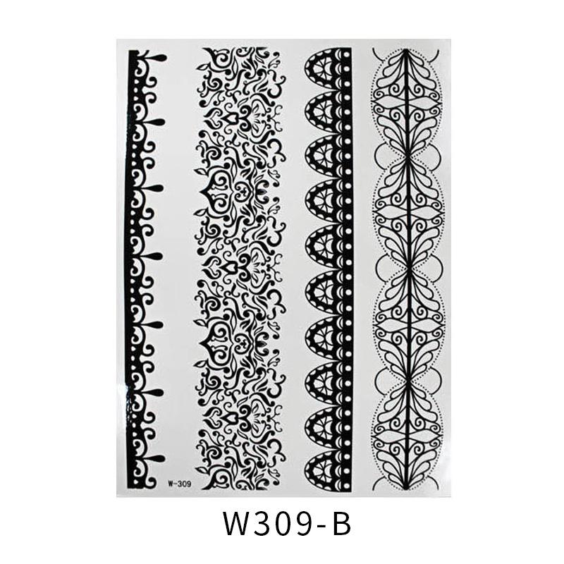 Beauty Sticker Black Tattoo Sticker Temporary Tattoo Waterproof Tattoo Sticker