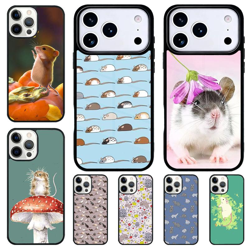 Mouse Rat Soft Shockproof Phone Case for iPhone 17 Air 16e 15 11 12 14 13 Pro Max Cover Coque
