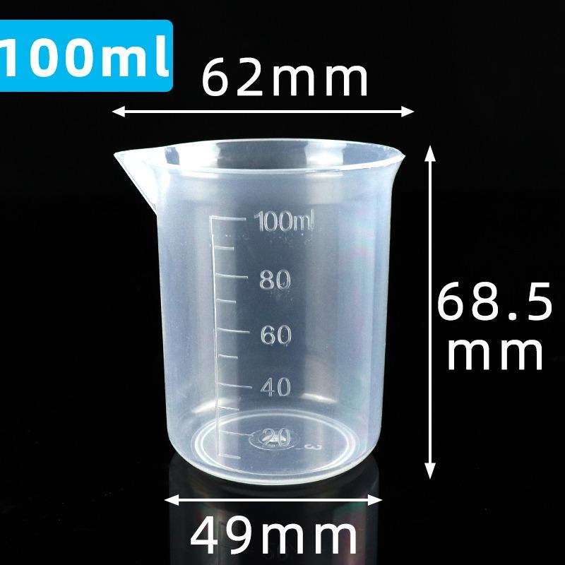 Measuring Cup Transparent Plastic Laboratory Beaker Graduated Liquid Jug Cup Kitchen Baking Cooking Measurement Scale Container