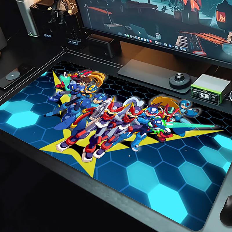 Mega man Color Mouse Pad Large Gaming Table Cushion Non-slip Laptop Tablet Big Mousepad XXL Mat Mini PC Playmat With Lock edge