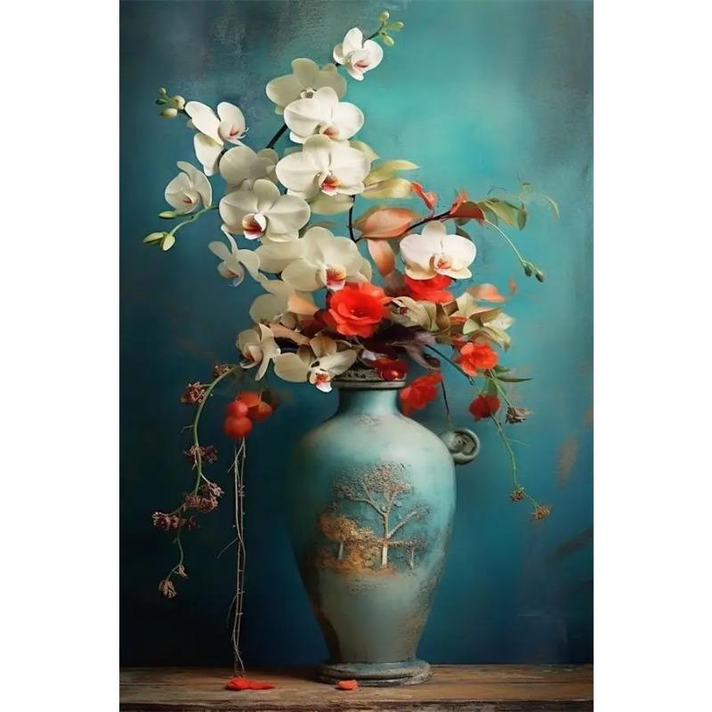 Vintage Still Life Print Retro Flowers Poster For Living Room Decor Aesthetic Peony Daisy Lily Flower Canvas Painting Wall Art