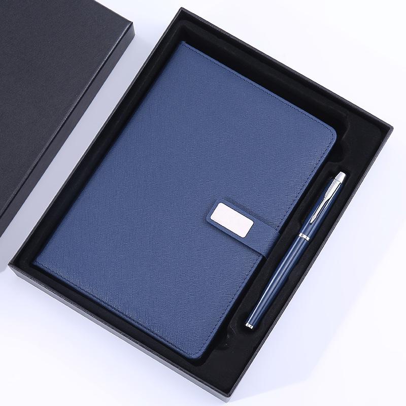 Business Logo Stationery Customised Luxury Pu Leather Notebook and Pen Gift Set
