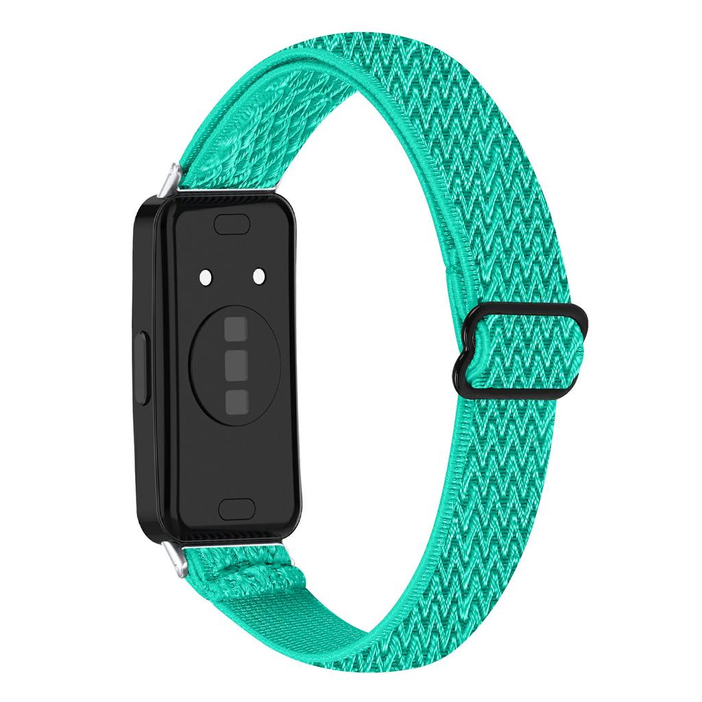 For Huawei Band 10/9/8 Adjustable Nylon Watch Band Wave Design Elastic Wrist Strap