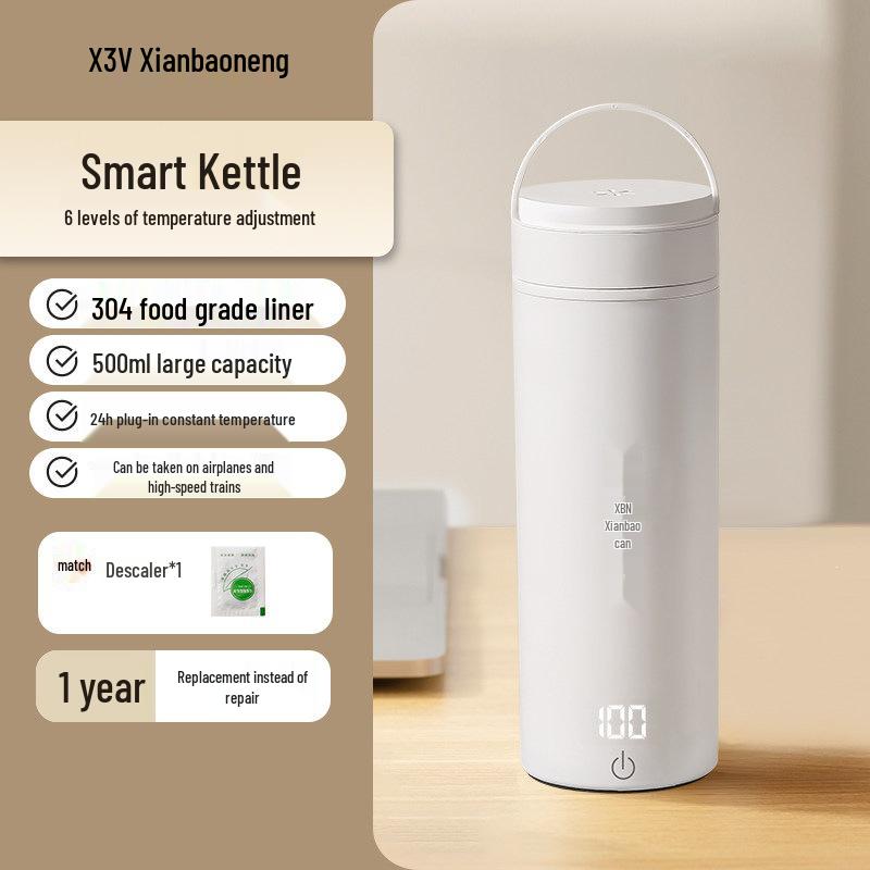 Portable Electric Water Heating Cup for Travel, Office, and Dorm Use