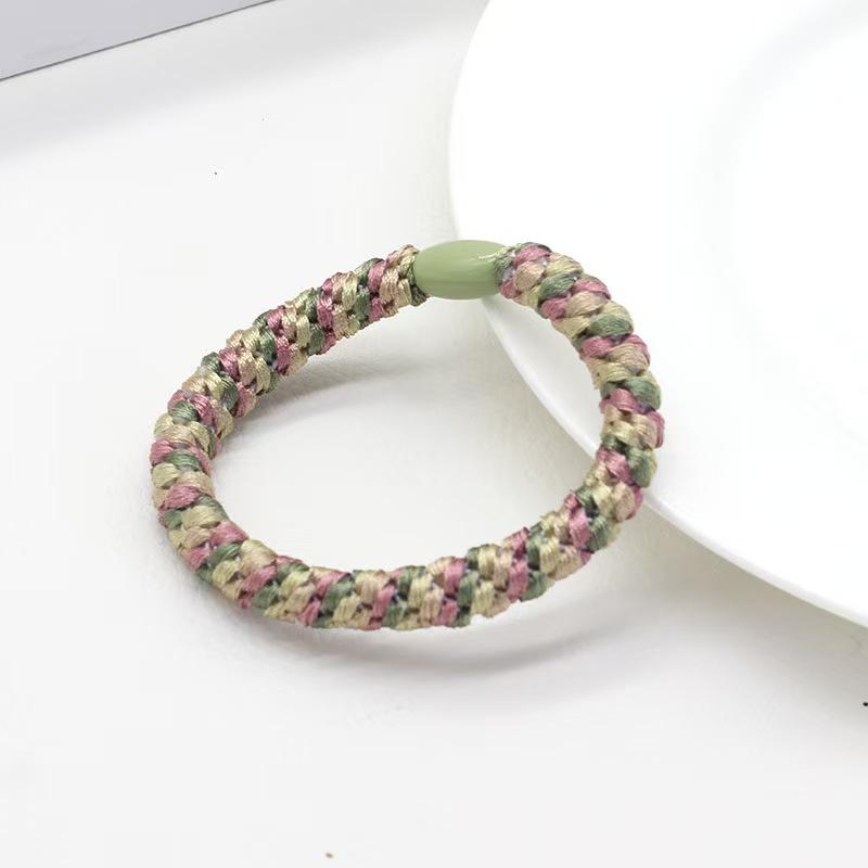 High-Elastic Embroidery Thread Hair Tie for Women - Twisted Ponytail Holder