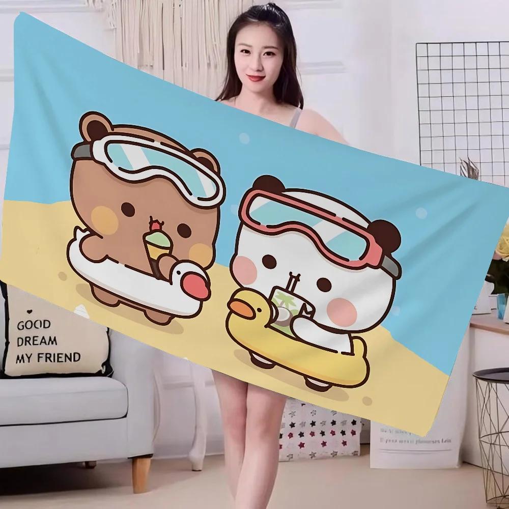 Niedźwiedź Panda B-Bubu-Dudu Anime Kreskówka Anime Ręcznik Plażowy Kąpielowy Miękki Chłonny Ścierka Prezenty dla Dzieci Na Kemping Siłownia