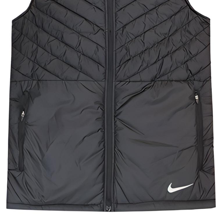 Nike Loose-Fit Stand Collar Woven Stripe Zip Vest Men Vest Black CJ5479-010