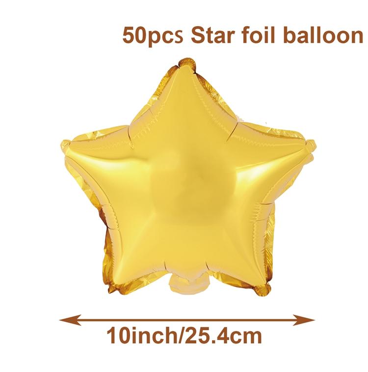 

50 шт. 10-дюймовые пятиконечные звезды из фольги воздушные шары для детского душа свадьбы дня рождения украшения для вечеринок детские воздушные шары Globos 10inch