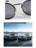 Steampunk Retro Round Sunglasses with Spring Temple for Men and Women