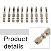 Screw Driver Bit Pack of 10 with Magnetism and High Strength Alloy Steel