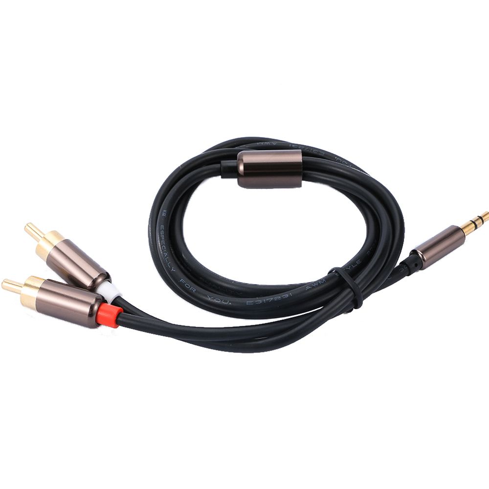Computer TV Headphone RCA Male Amplifier 3.5mm Jack Splitter Audio Cable RCA Cable 3.5 To 2RCA