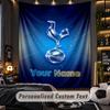 TapestryTottenham Hotspur FC Custom Name Text Personalized Wall Hanging Tapestry Home Wall Decor