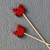 100PCS Disposable Fruit Tags, Crabs Octopuses Dolphins Decor Bamboo Skewers, with Sharp Tip Cocktail Sticks, for Pool Parties Restaurants Banquets