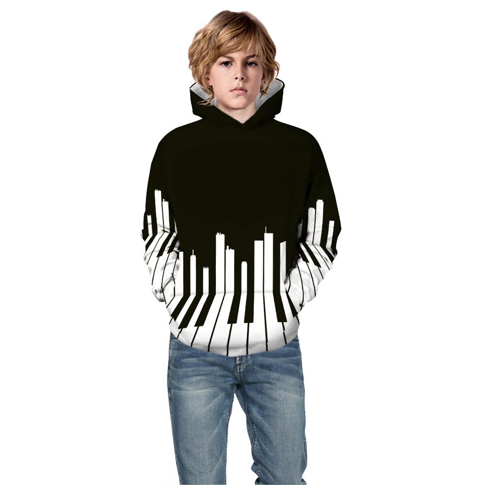 Autumn Winter Children's Hoodies Coat 5-14y Boys Girls Hooded Sweats 3D Printed Kids Sweatshirts Child Teen Sport Tops Pullover