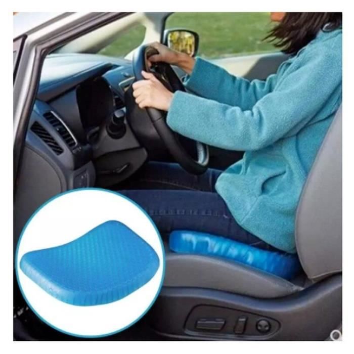 Coussin de siège - Gel de Silicone - Design nid d'abeille - Amovible - Lavable - Rectangulaire
