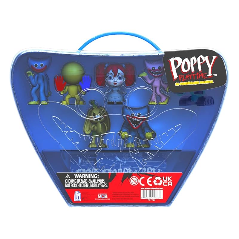 Poppy Playtime Mini Figure Collector's Case Set, Huggy Wuggy Series 1, 10 Exclusive Figures