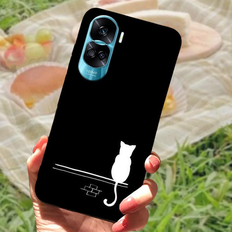 For Honor 90 Lite Case Honor90 Pro Silicone Painted Soft Black Cover for Huawei Honor 90 Pro Phone Shell 90Lite 5G Funda Coque