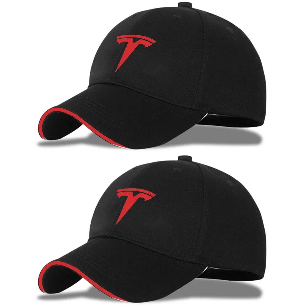 Car Sticker 2025 Hot 1/2PCS Baseball Cap Outdoor Travel Men Women Sports Hat Embroidery Cap For Tesla Model 3 Model S X Y Roadst