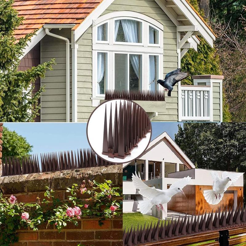 10 Rows 450CM Plastic Anti-Bird Spikes Garden Anti-theft Deterrent Spike Fence Wall Pigeon Cat Proof Prevent Tools Anti Climb Cat Spike